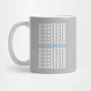 Minnesota Multiple Wordmark State Map Mug